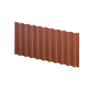 Профнастил С21 1051/1000x0,3 мм, 8004 медно-коричневый глянцевый