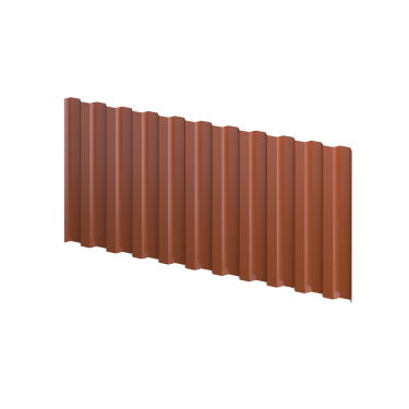 Профнастил С21 1051/1000x0,4 мм, 8004 медно-коричневый глянцевый