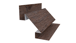 Планка угла внутреннего сложная Блок-хаус 110x2000 мм, Морёный дуб 3D