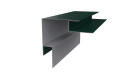 Планка угла наружного сложная Блок-хаус 110x110x2000 мм, 6005 зеленый мох глянцевый