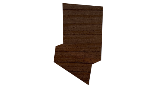 Планка стартовая фальц 135x30x55 мм, Золотой орех 3D