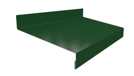 Отлив простой 20х100х20 мм, 6005 зелёный мох глянцевый