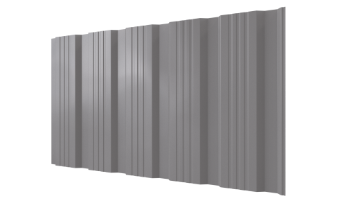 Профнастил К20 1185/1120x0,5 мм, 9006 бело-алюминиевый глянцевый