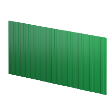 Профнастил С8 1200/1150x0,45 мм, 6002 лиственно-зеленый глянцевый