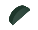 Заглушка конька круглого R110 торцевая, 6009 пихтовый зеленый матовый