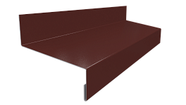 Отлив простой 20х50х20 мм, 3011 коричнево-красный глянцевый