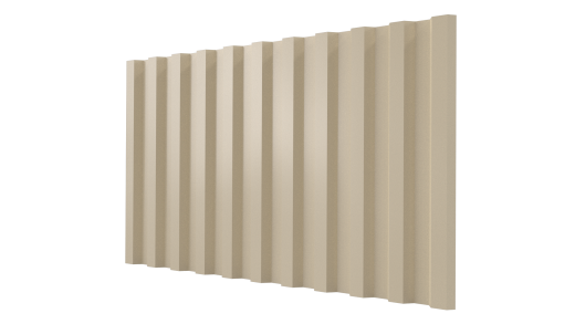 Профнастил С21 1051/1000x0,4 мм эконом, 1015 св. слоновая кость глянцевый