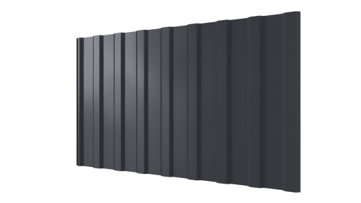Профнастил С20R 1150/1100x0,65 мм, 7024 графитовый серый глянцевый