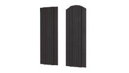 Штакетник Евротрапеция 110x0,5 мм, 8019 серо-коричневый глянцевый