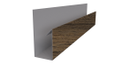 Планка П-образная Блок-хаус 30x30x2000 мм, Дуб Сантана 3D