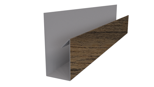 Планка П-образная Блок-хаус 30x30x2000 мм, Дуб Сантана 3D
