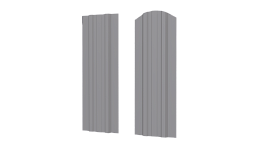 Штакетник Евротрапеция 110x0,45 мм, 9006 бело-алюминиевый глянцевый