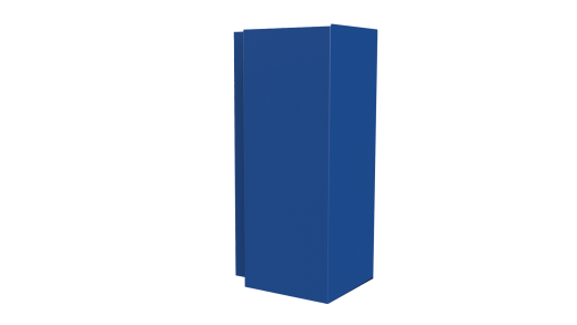 Планка угла наружного сложная 75x75x2000 мм, 5005 сигнальный синий глянцевый