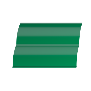 Металлосайдинг Блок хаус 383/355x0,45 мм, 6029 мятно-зеленый глянцевый