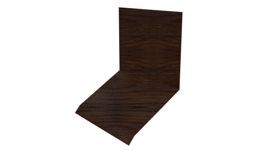 Планка примыкания верхняя к стене фальц 150x130x20 мм, Античный дуб 3D