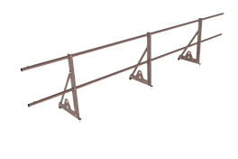 Ограждение ECONOM d-25 (круг) H-600/3,0м универ (2 трубы) ТУ, 8017 шоколадно-коричневый