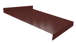 Отлив простой 20х250х20 мм, 3011 коричнево-красный глянцевый