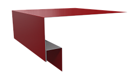 Планка околооконная Блок хаус 200х75х30 мм, 3020 транспортный красный глянцевый