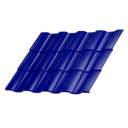 Металлочерепица Геркулес 25 1200/1150x0,4 мм, 5002 ультрамариново-синий глянцевый