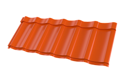 Металлочерепица Супермонтеррей 1180/1100x0,5 мм, 2004 оранжевый глянцевый