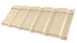 Металлочерепица Каскад 1185/1150x0,5 мм, 1015 св. слоновая кость глянцевый