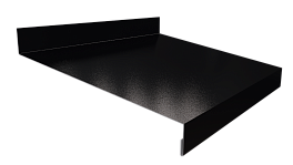 Отлив простой 20х150х20 мм, 9006 бело-алюминиевый глянцевый