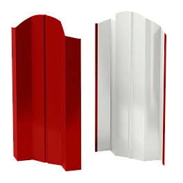 Штакетник М-образный Престиж 118x0,4 мм, 3020 транспортный красный глянцевый
