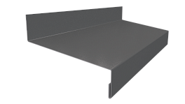 Отлив простой 20х70х20 мм, 7040 серое окно глянцевый