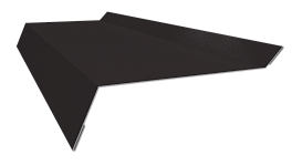 Планка примыкания в штробу 20x60x10 мм, 8019 серо-коричневый глянцевый