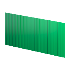 Профнастил С8 1200/1150x0,45 мм, 6029 мятно-зеленый глянцевый
