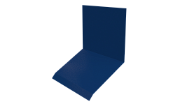 Планка примыкания верхняя к стене фальц 150x130x20 мм, 5005 сигнальный синий глянцевый