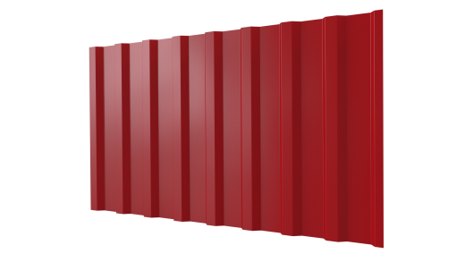 Профнастил С20B 1150/1100x0,65 мм, 3020 транспортный красный глянцевый