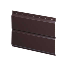 Металлосайдинг Л-брус 264/240x0,5 мм, 8017 шоколадно-коричневый глянцевый
