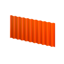 Профнастил С21 1051/1000x0,4 мм эконом, 2004 оранжевый глянцевый