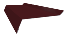Планка примыкания в штробу 20x60x10 мм, 3005 винно-красный глянцевый