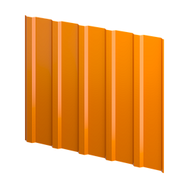 Профнастил К20 1185/1120x0,5 мм, 2011 насыщенный оранжевый глянцевый