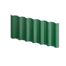 Профнастил НС35 1060/1000x0,45 мм, 6002 лиственно-зеленый глянцевый