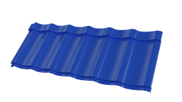 Металлочерепица Супермонтеррей 1180/1100x0,5 мм, 5005 сигнальный синий глянцевый