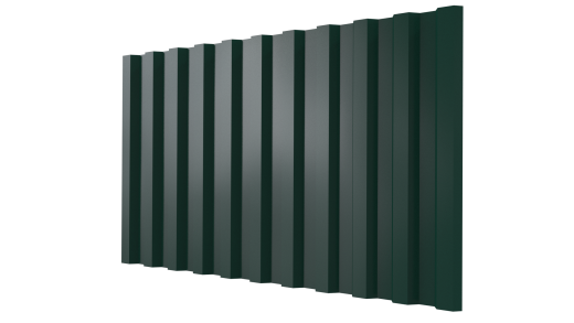 Профнастил С21 1051/1000x0,65 мм, 6005 зеленый мох глянцевый