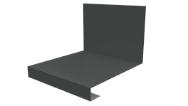 Планка примыкания нижняя к трубе фальц 140x200 мм, 7005 мышино-серый глянцевый