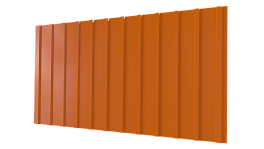 Профнастил С10 1170/1100x0,4 мм, 2011 насыщенный оранжевый глянцевый