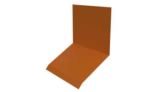 Планка примыкания верхняя к стене фальц 150x130x20 мм, 2011 насыщенный оранжевый глянцевый