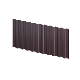 Профнастил С21 1051/1000x0,4 мм, 8017 шоколадно-коричневый глянцевый