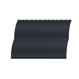 Металлосайдинг Блок хаус 383/355x0,45 мм, 9005 черный янтарь матовый
