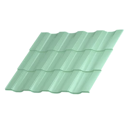 Металлочерепица Геркулес 30 1200/1150x0,45 мм, 6019 бело-зеленый глянцевый