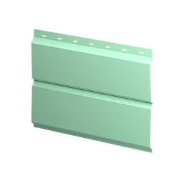 Металлосайдинг Л-брус 264/240x0,4 мм, 6019 бело-зеленый глянцевый