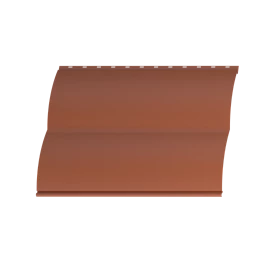 Металлосайдинг Блок хаус 383/355x0,45 мм, 8004 медно-коричневый матовый
