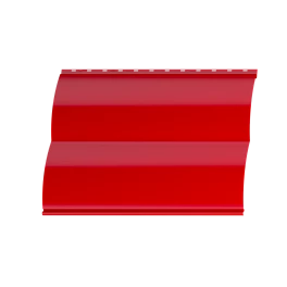 Металлосайдинг Блок хаус 383/355x0,45 мм, 3020 транспортный красный глянцевый