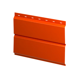 Металлосайдинг Л-брус 264/240x0,5 мм, 2004 оранжевый глянцевый
