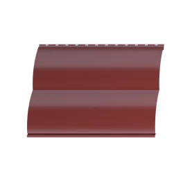 Металлосайдинг Блок хаус 383/355x0,45 мм, 3009 оксид красный глянцевый